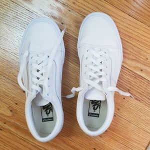 Like brand new white platform Van's sneakers